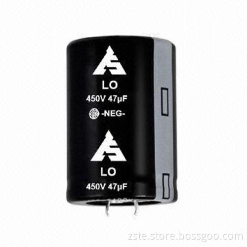 Snap-in Aluminum Electrolytic Capacitor, LO, 450V/47uf